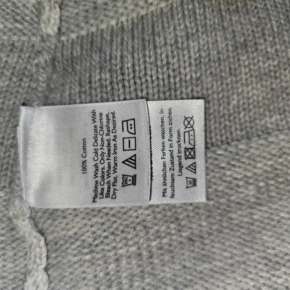 Eddie Bauer Sweater Womens Large 100% cotton grey stars Zip American Flag hoodie - Picture 5 of 8